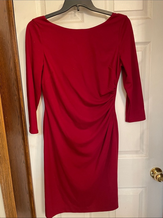 Lauren Ralph Lauren Dresses & Skirts - Lauren Ralph Lauren Crimson Long-Sleeve Ruched Sheath Dress